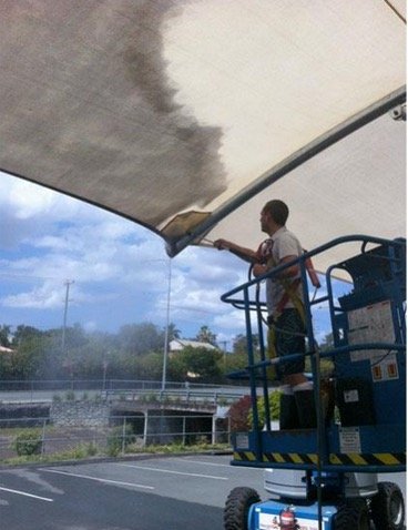 cleaning shade sail